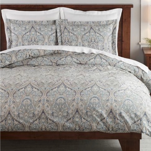 Pottery Barn Other - Pottery Barn Mackenna Paisley Organic Percale Duvet Cover.